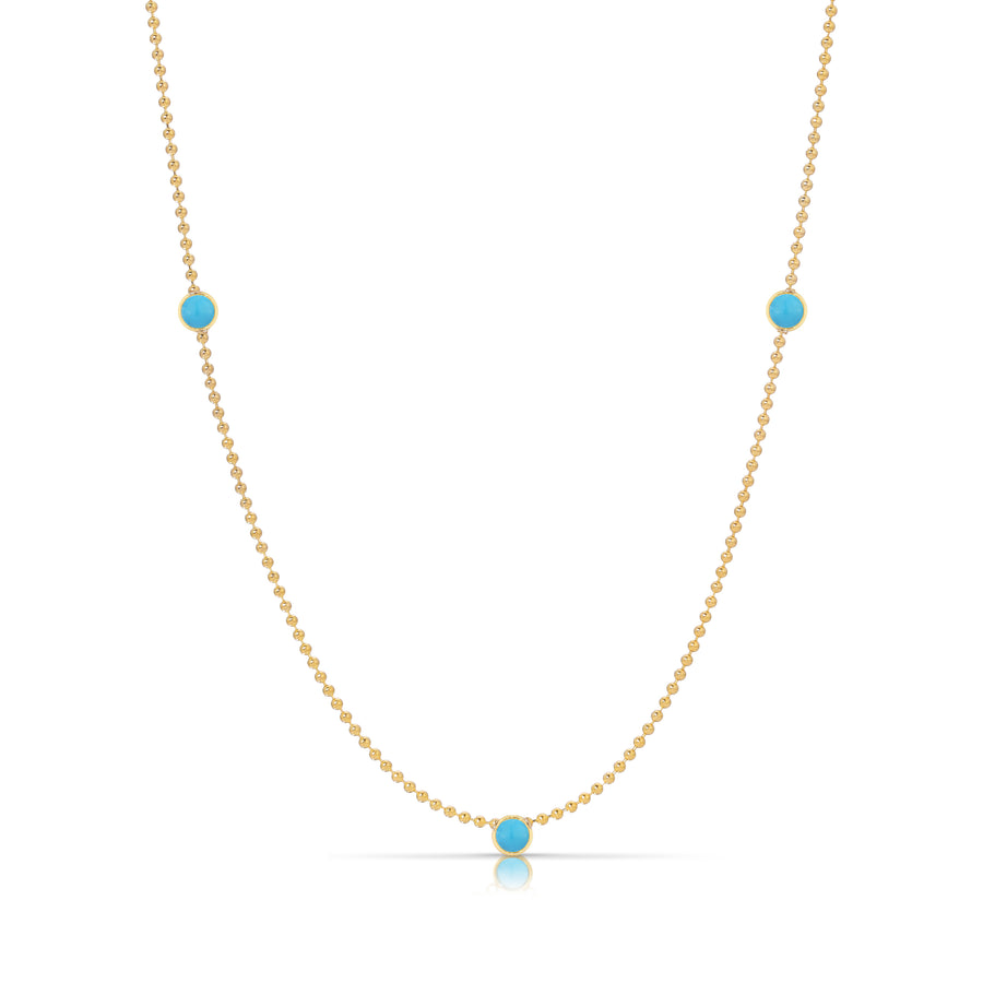 Triple Birthstone Layering Necklace - Yellow Gold