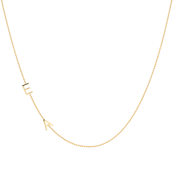 Custom Gold Necklace - 2 Letters
