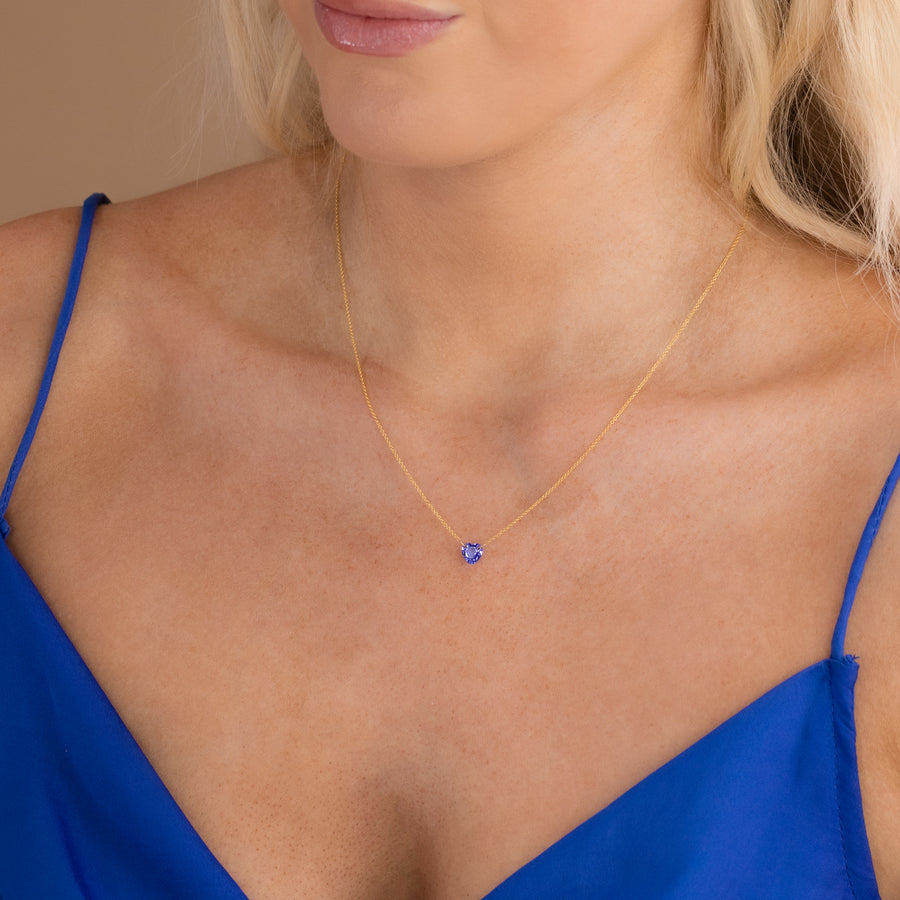 The Sweetheart Necklace - Blue Sapphire
