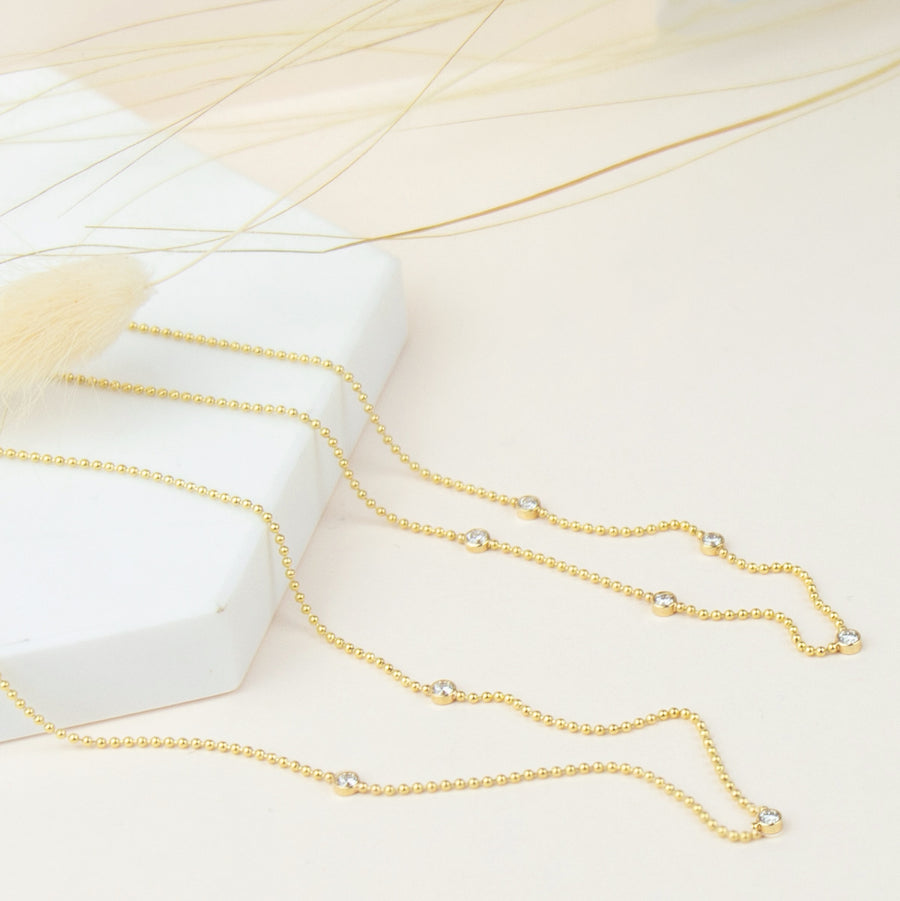Triple Diamond Layering Necklace