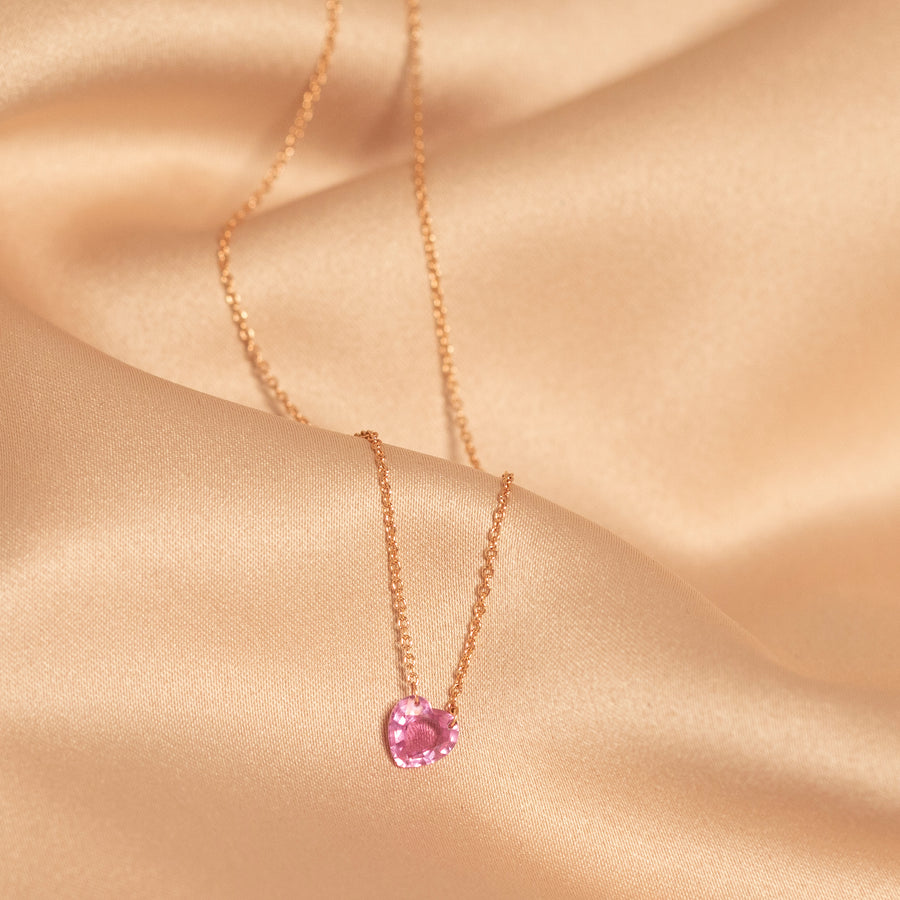 The Sweetheart Necklace - Pink Sapphire