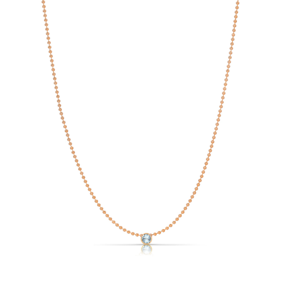 Single Birthstone Layering Necklace - Rose Gold