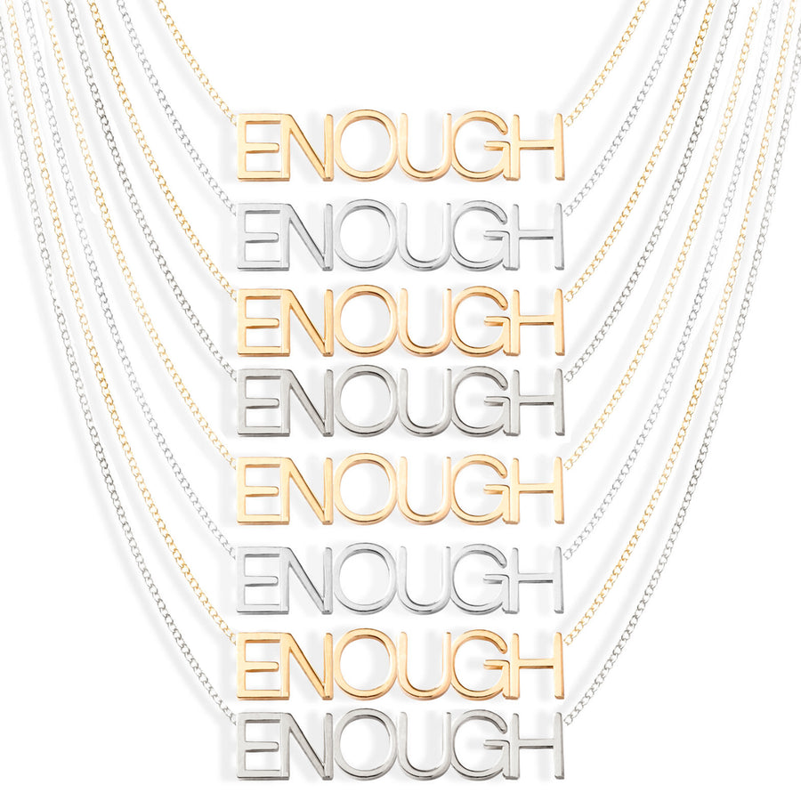 ENOUGH Necklace - 14k Yellow Gold