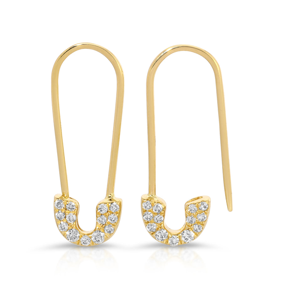 Pavé Safety Pin Earring