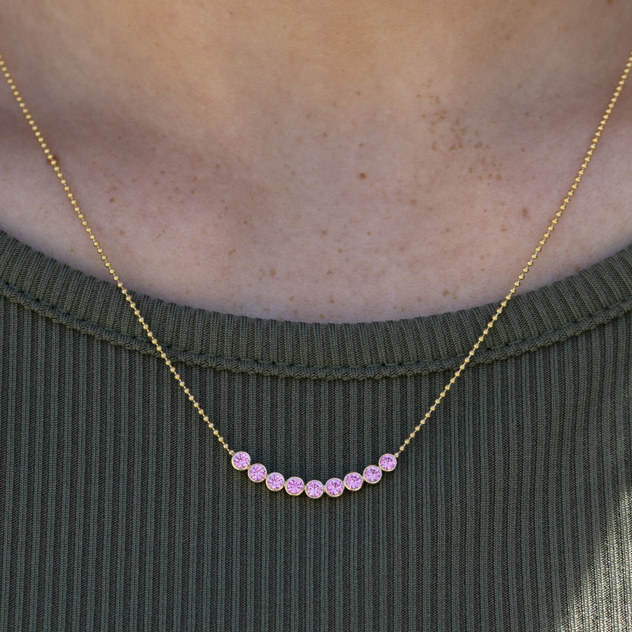 Birthstone Arc Layering Necklace - Yellow Gold