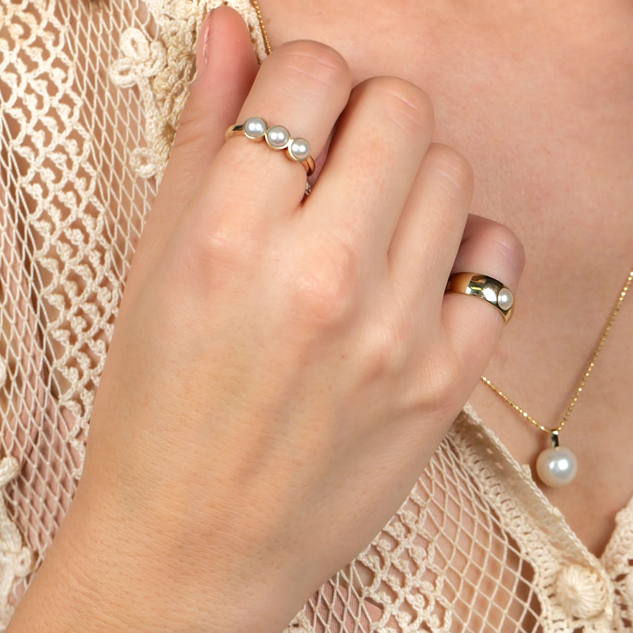 Tres Pearl Ring